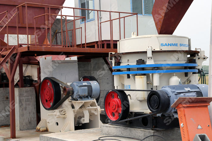 上海时产150吨花岗岩破碎生产线